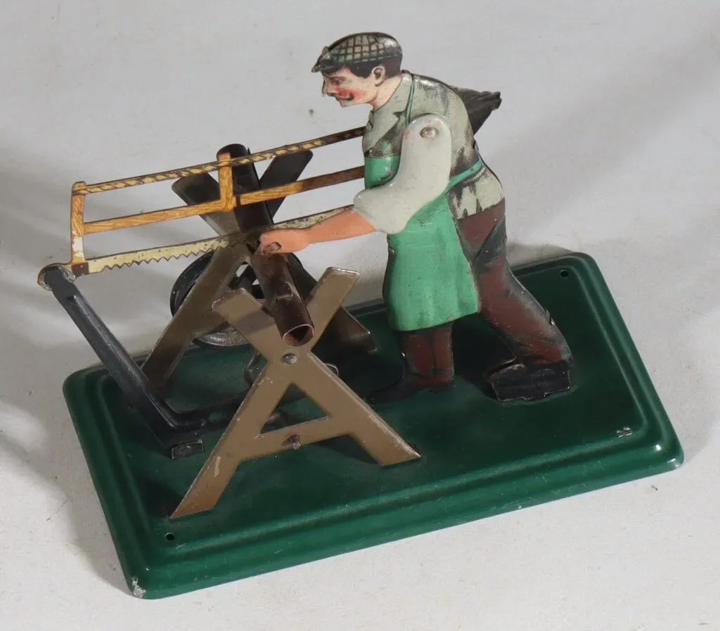 The worker is part of the mechanism: Bing’s little sawyer