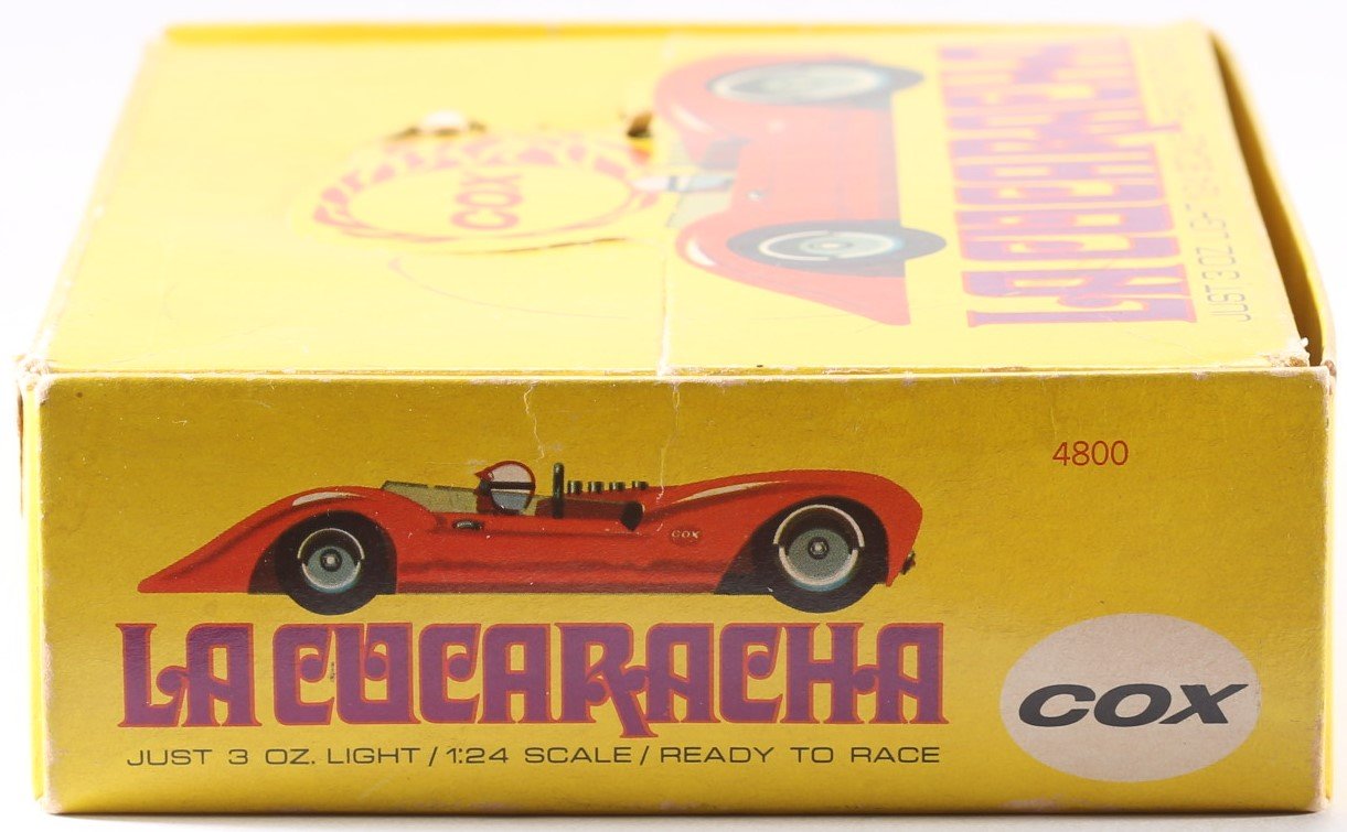 kallistoys auctions auktionen-antique vintage toys-antik historisch spielzeug-cox-usa-slotcar-scale 1 to 24-race car-rennwagen-la cucaracha-iso fulcrum chassis-orange-4800-1k