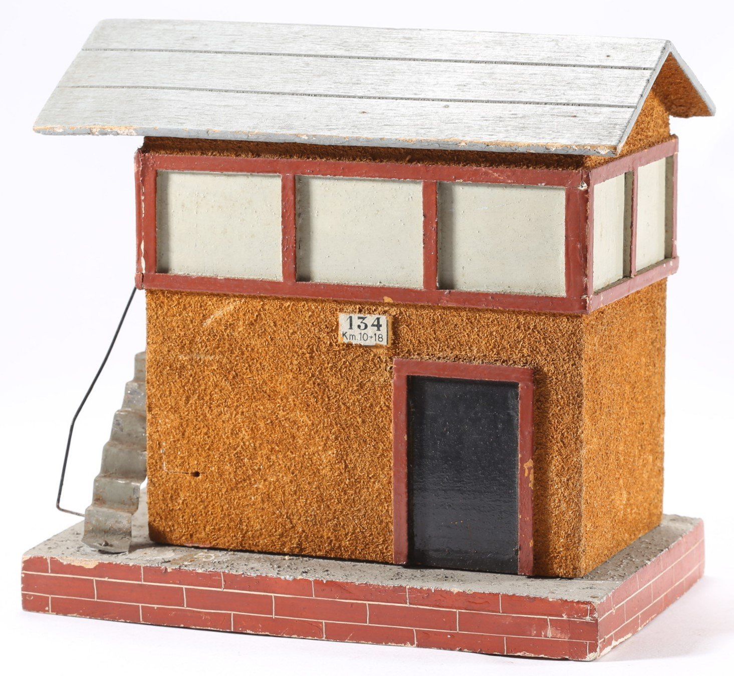 kallistoys auctions auktionen-antique vintage toys-antik historisch spielzeug-giocattoli antichi storici-rivarossi-italy-wood house-holzhaus-switch tower-stellwerk-posto di blocco-s 047-1g