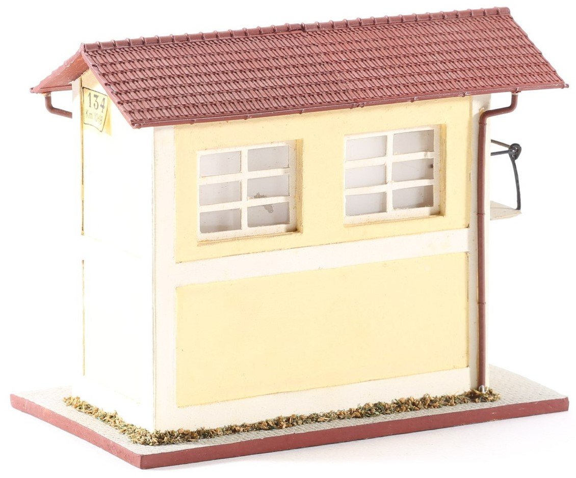 kallistoys auctions auktionen-antique vintage toys-antik historisch spielzeug-giocattoli antichi storici-rivarossi-italy-wood house-holzhaus-switch tower-stellwerk-posto di blocco-s 05-1e