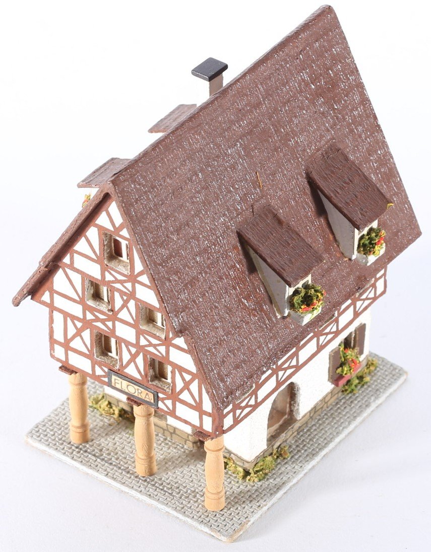 kallistoys auctions auktionen-antique vintage toys-antik historisch spielzeug-rudolf spitaler-germany-wood house-holzhaus-timbered-fachwerk-flower shop-blumenladen-flora-6451-1b