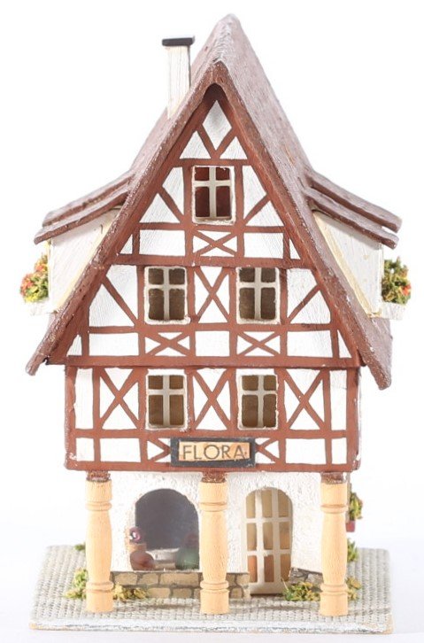 kallistoys auctions auktionen-antique vintage toys-antik historisch spielzeug-rudolf spitaler-germany-wood house-holzhaus-timbered-fachwerk-flower shop-blumenladen-flora-6451-1c