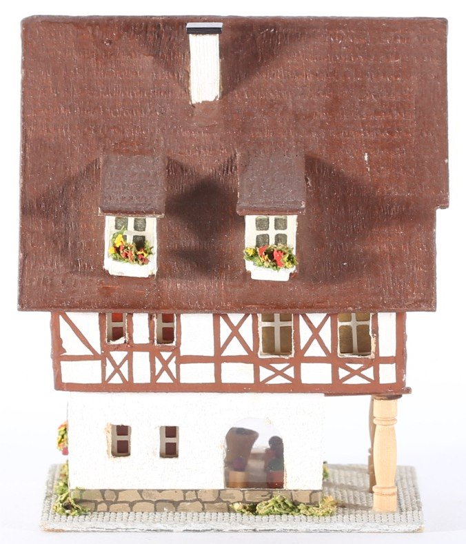 kallistoys auctions auktionen-antique vintage toys-antik historisch spielzeug-rudolf spitaler-germany-wood house-holzhaus-timbered-fachwerk-flower shop-blumenladen-flora-6451-1e