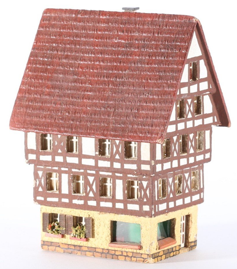 kallistoys auctions auktionen-antique vintage toys-antik historisch spielzeug-rudolf spitaler-germany-wood house-holzhaus-timbered-fachwerk-shop-laden-geschäft-6853-1d