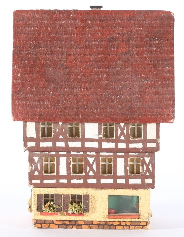 kallistoys auctions auktionen-antique vintage toys-antik historisch spielzeug-rudolf spitaler-germany-wood house-holzhaus-timbered-fachwerk-shop-laden-geschäft-6853-1e