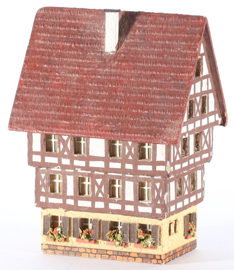 kallistoys auctions auktionen-antique vintage toys-antik historisch spielzeug-rudolf spitaler-germany-wood house-holzhaus-timbered-fachwerk-shop-laden-geschäft-6853-1g
