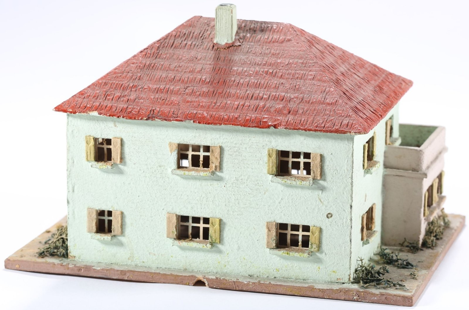 kallistoys auctions auktionen-antique vintage toys-antik historisch spielzeug-rudolf spitaler-germany-wood house-holzhaus-two storey home veranda-zweistöckiges haus-hellgrün-25-1d