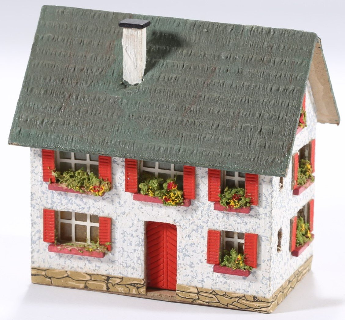 kallistoys auctions auktionen-antique vintage toys-antik historisch spielzeug-rudolf spitaler-germany-wood house-holzhaus-two storey home-wohnhaus-6815-1f
