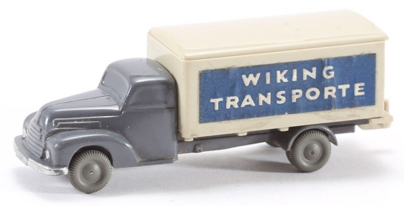 kallistoys auctions auktionen-antique vintage toys-antik historisch spielzeug-wiking-germany-truck-lkw-unverglast-h0-box-koffer-ford 3500-transporte-basaltgrau-54-1a