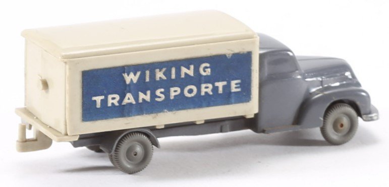 kallistoys auctions auktionen-antique vintage toys-antik historisch spielzeug-wiking-germany-truck-lkw-unverglast-h0-box-koffer-ford 3500-transporte-basaltgrau-54-1f