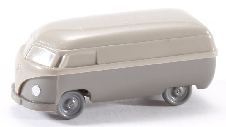 kallistoys auctions auktionen-antique vintage toys-antik historisch spielzeug-wiking-germany-truck-mini van-lkw-kleinbus-transporter-unverglast-h0-volkswagen vw t1-zweifarbig braun-30-1a