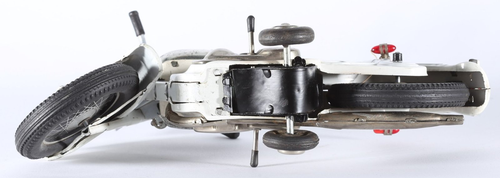 kallistoys auctions auktionen-antique vintage toys-antik historisch spielzeug-bandai-japan-tinplate-blech-motorcycle-motorrad-honda-white-weiss-1f