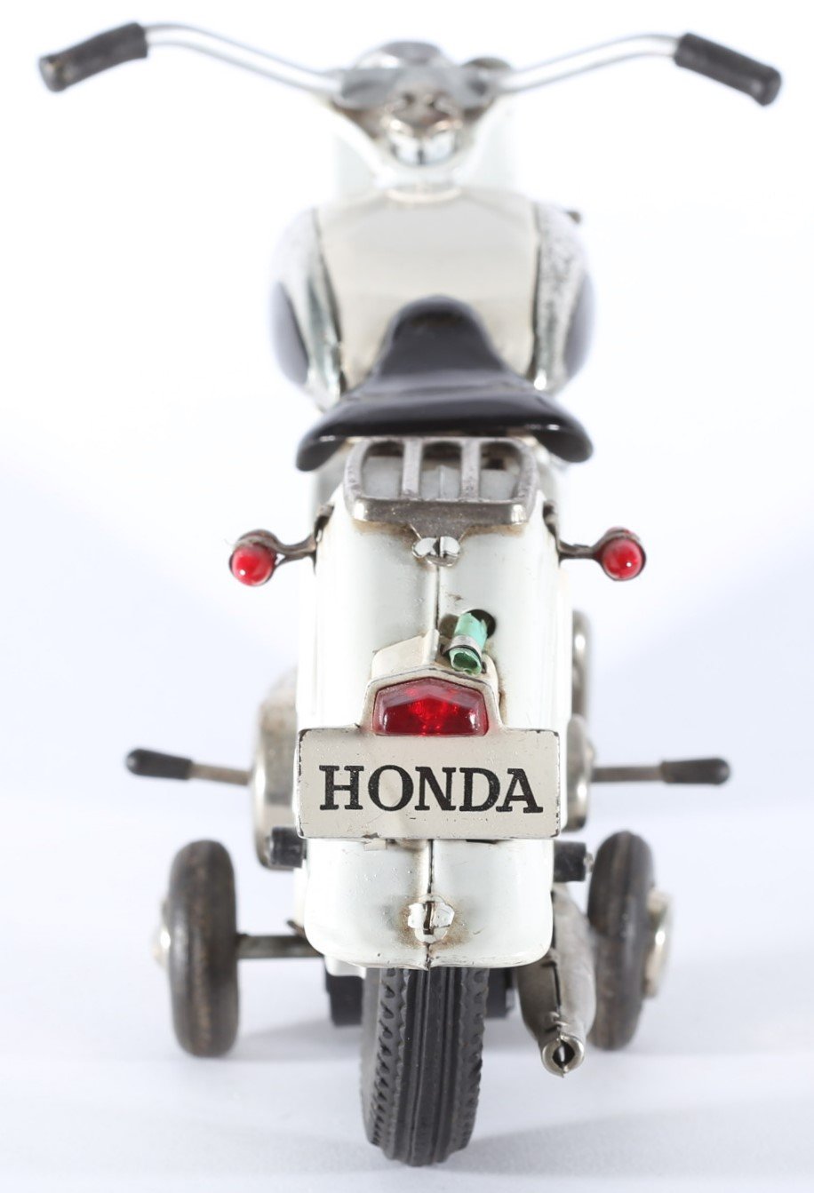 kallistoys auctions auktionen-antique vintage toys-antik historisch spielzeug-bandai-japan-tinplate-blech-motorcycle-motorrad-white-weiss-1g