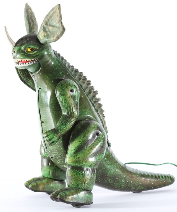 kallistoys auctions auktionen-antique vintage toys-antik historisch spielzeug-bullmark-japan-tinplate-blech-monster toy-keiju-godzilla series-baragon-battery operated-1b