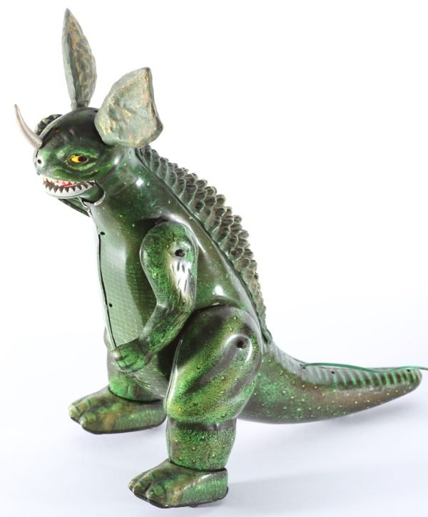 kallistoys auctions auktionen-antique vintage toys-antik historisch spielzeug-bullmark-japan-tinplate-blech-monster toy-keiju-godzilla series-baragon-battery operated-1c