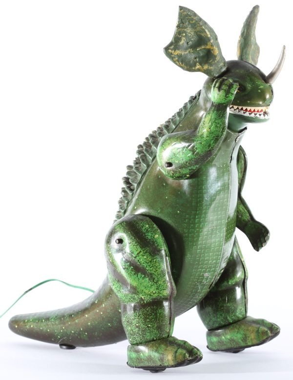 kallistoys auctions auktionen-antique vintage toys-antik historisch spielzeug-bullmark-japan-tinplate-blech-monster toy-keiju-godzilla series-baragon-battery operated-1e