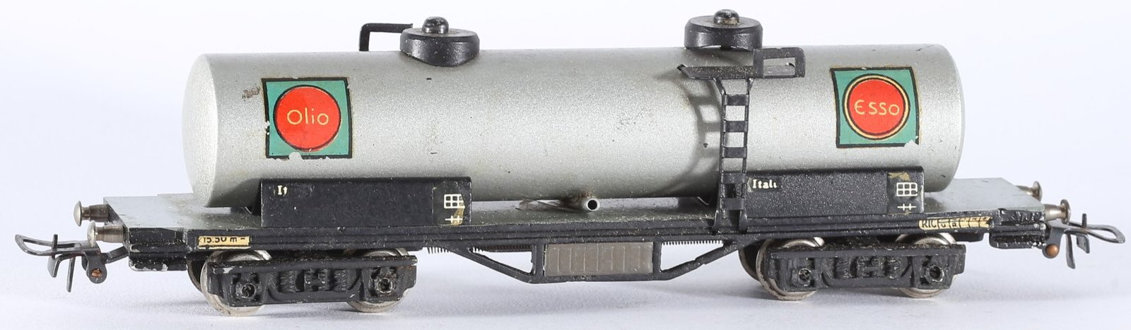 kallistoys auctions auktionen-antique vintage toys-antik historisch spielzeug-conti-co.mo.ge.-italy-train-eisenbahn-h0-tank car-kesselwagen-standard-esso-olio-c20 12-1a