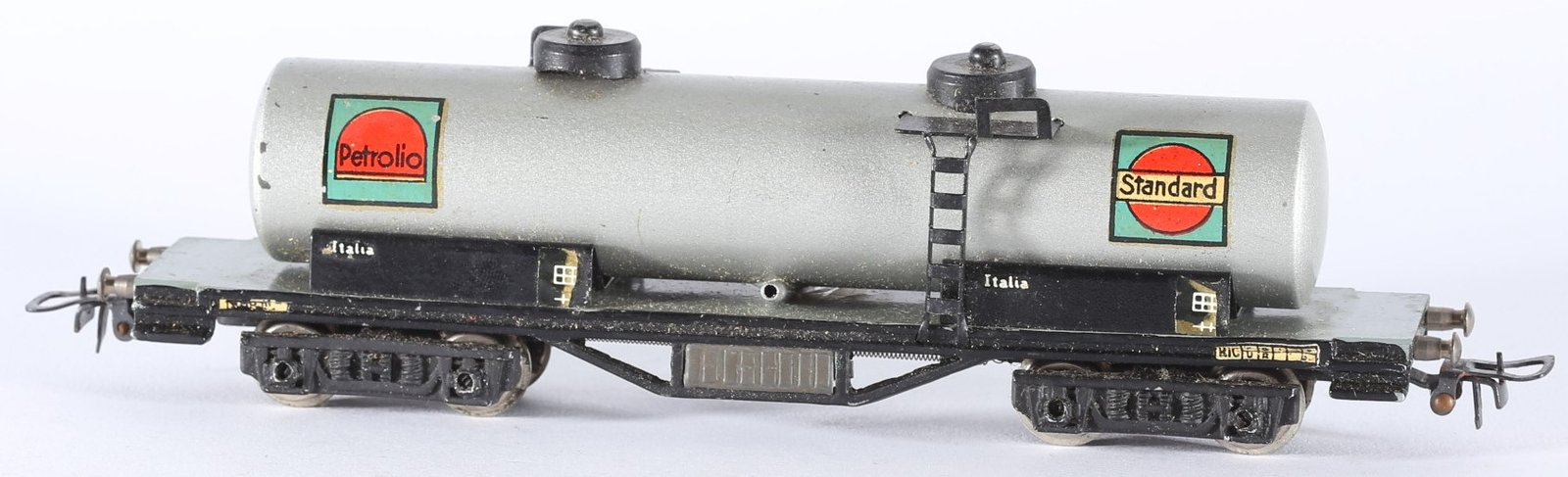 kallistoys auctions auktionen-antique vintage toys-antik historisch spielzeug-conti-co.mo.ge.-italy-train-eisenbahn-h0-tank car-kesselwagen-standard-esso-olio-c20 12-1d