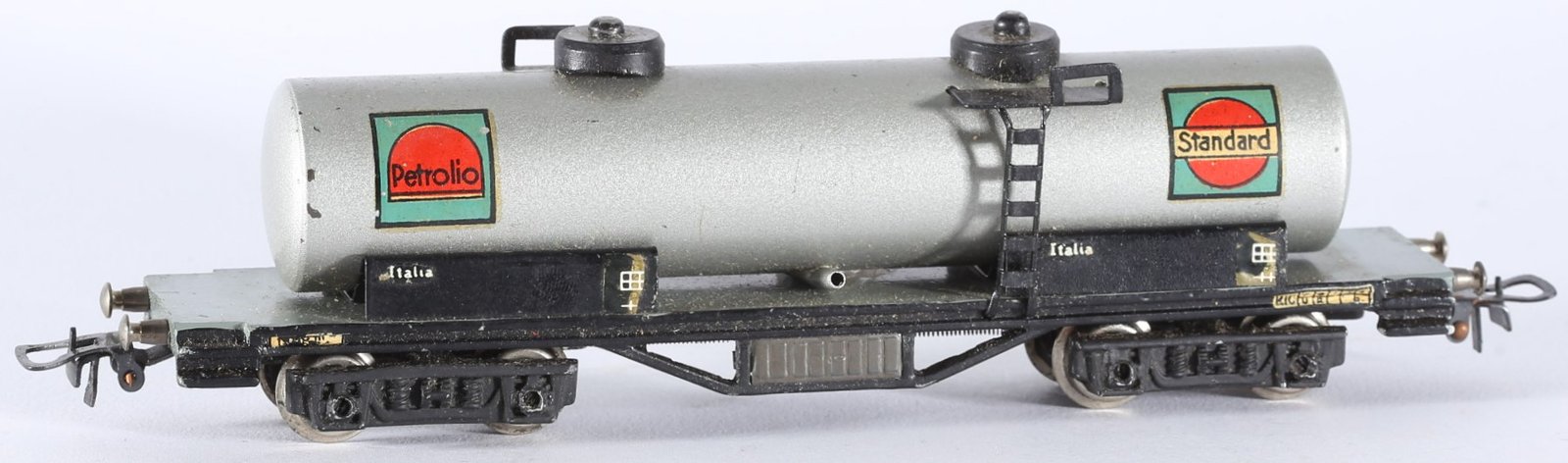 kallistoys auctions auktionen-antique vintage toys-antik historisch spielzeug-conti-co.mo.ge.-italy-train-eisenbahn-h0-tank car-kesselwagen-standard-esso-olio-c20 12-1e