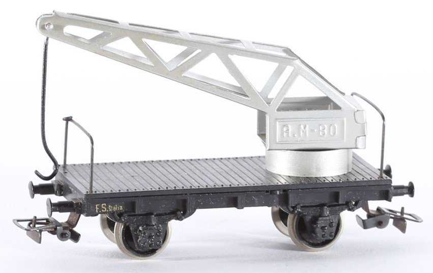kallistoys auctions auktionen-antique vintage toys-antik historisch spielzeug-giocattoli antichi storici-rivarossi-italy-train-eisenbahn-crane car-kranwagen-carro gru-serie rossa-c g-1a