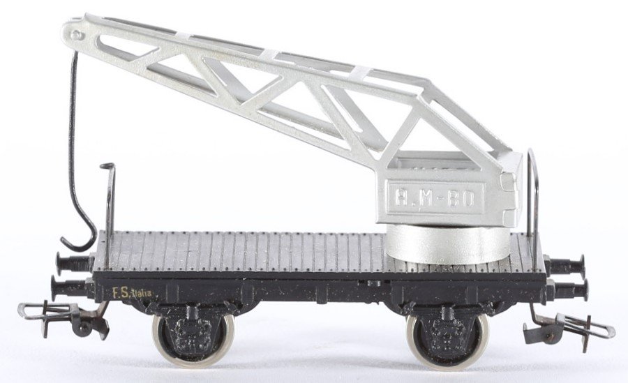 kallistoys auctions auktionen-antique vintage toys-antik historisch spielzeug-giocattoli antichi storici-rivarossi-italy-train-eisenbahn-crane car-kranwagen-carro gru-serie rossa-c g-1c