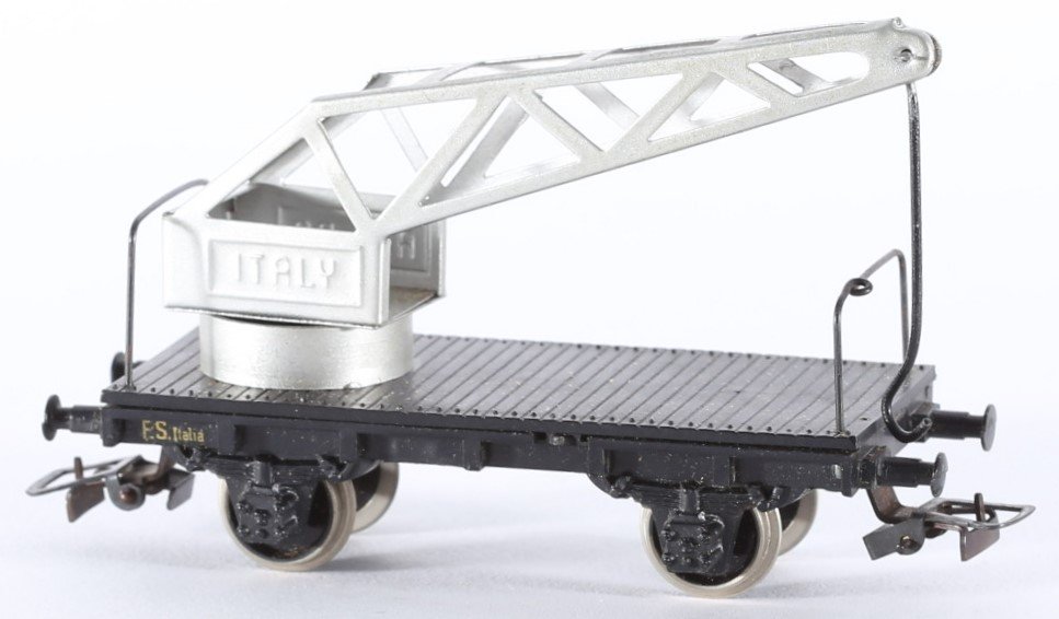 kallistoys auctions auktionen-antique vintage toys-antik historisch spielzeug-giocattoli antichi storici-rivarossi-italy-train-eisenbahn-crane car-kranwagen-carro gru-serie rossa-c g-1d
