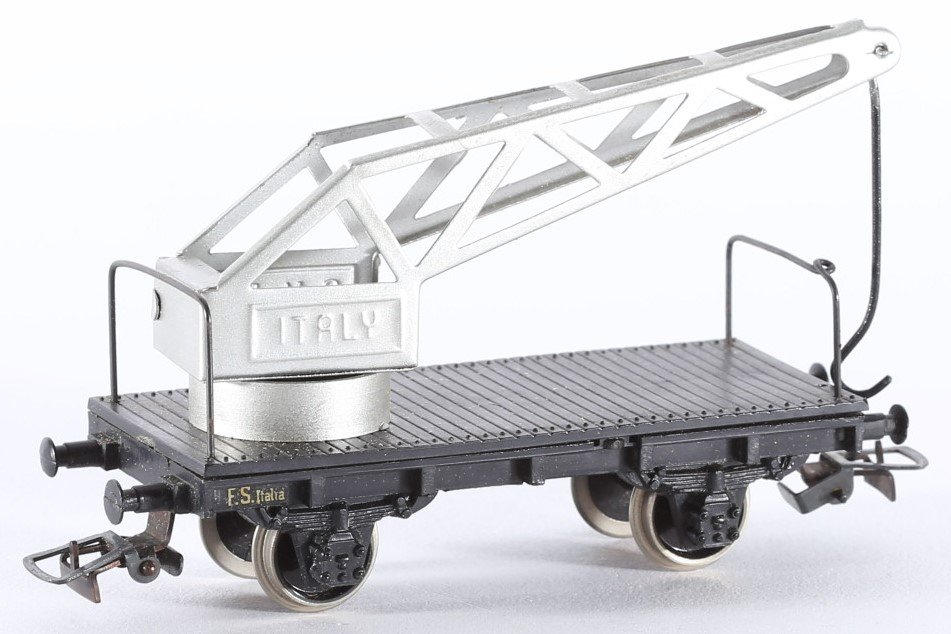 kallistoys auctions auktionen-antique vintage toys-antik historisch spielzeug-giocattoli antichi storici-rivarossi-italy-train-eisenbahn-crane car-kranwagen-carro gru-serie rossa-c g-1e