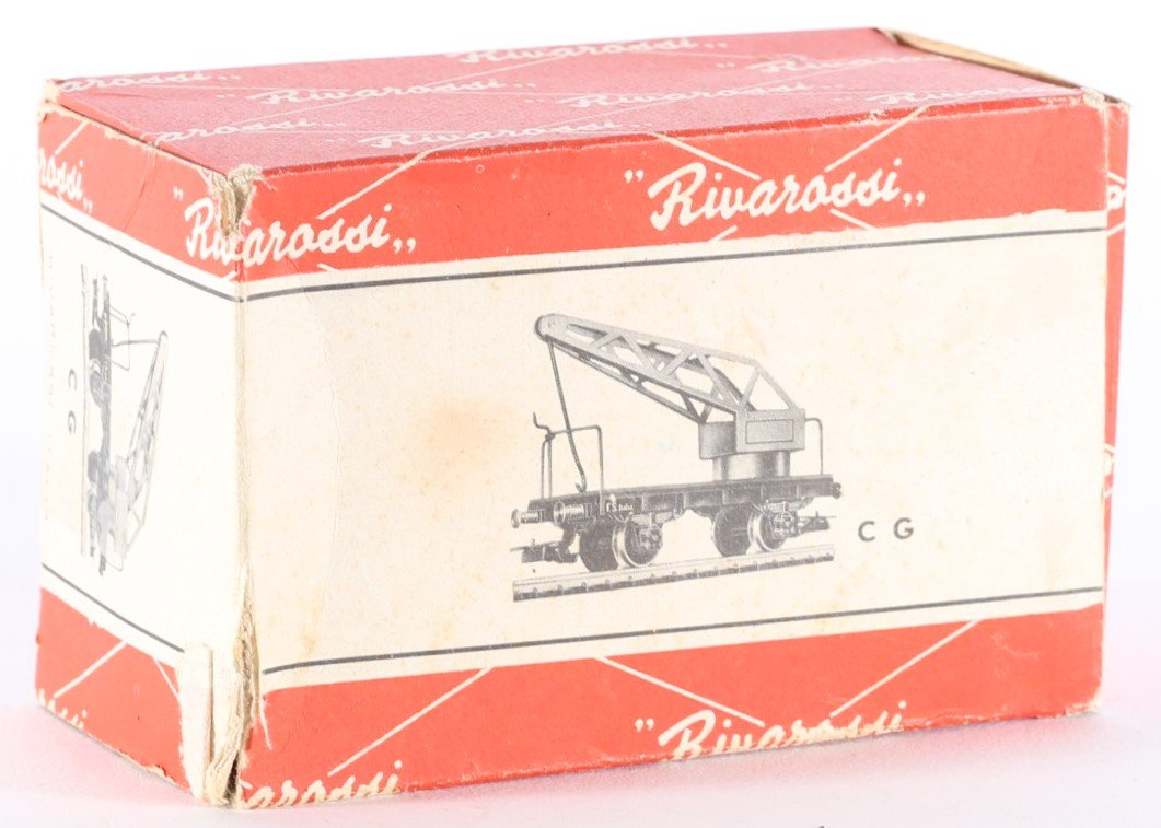 kallistoys auctions auktionen-antique vintage toys-antik historisch spielzeug-giocattoli antichi storici-rivarossi-italy-train-eisenbahn-crane car-kranwagen-carro gru-serie rossa-c g-1g