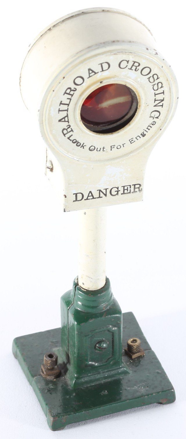 kallistoys auctions auktionen-antique vintage toys-antik historisch spielzeug-ives-united states-usa-metal-train-eisenbahn-accessory-gauge-spur 0-banjo signal with bell-lionel-333-1b