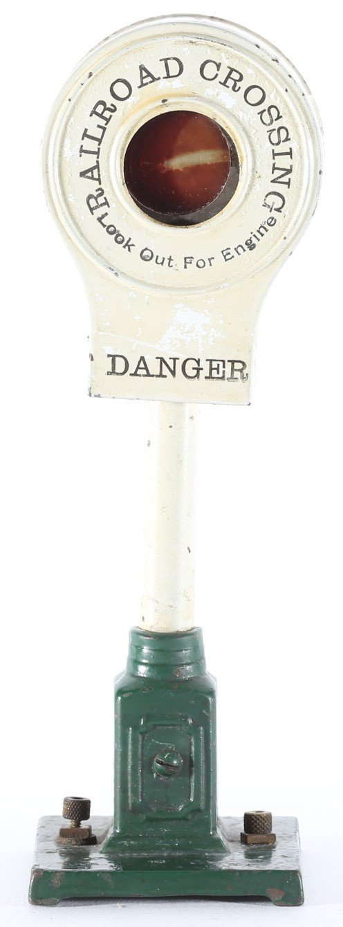 kallistoys auctions auktionen-antique vintage toys-antik historisch spielzeug-ives-united states-usa-metal-train-eisenbahn-accessory-gauge-spur 0-banjo signal with bell-lionel-333-1c