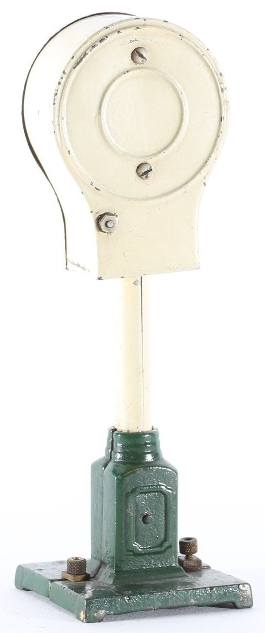kallistoys auctions auktionen-antique vintage toys-antik historisch spielzeug-ives-united states-usa-metal-train-eisenbahn-accessory-gauge-spur 0-banjo signal with bell-lionel-333-1e