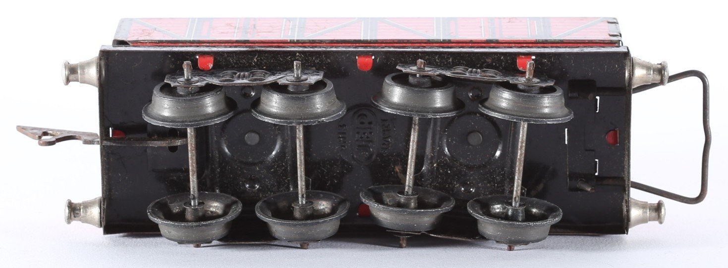 kallistoys auctions auktionen-antique vintage toys-antik historisch spielzeug-jep-france-tinplate-blech-train-eisenbahn-gauge-spur 0-high board car-hochbordwagen-4685-2f