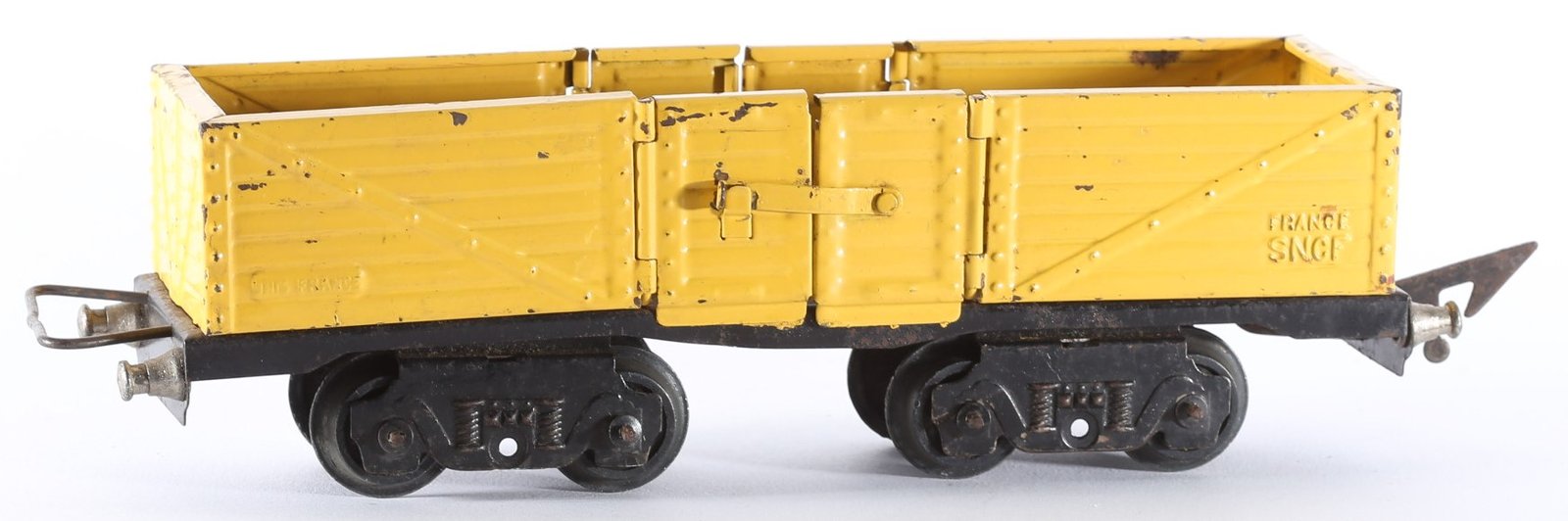 kallistoys auctions auktionen-antique vintage toys-antik historisch spielzeug-jep-france-tinplate-blech-train-eisenbahn-gauge-spur 0-high board car-hochbordwagen-sncf-4691-2a