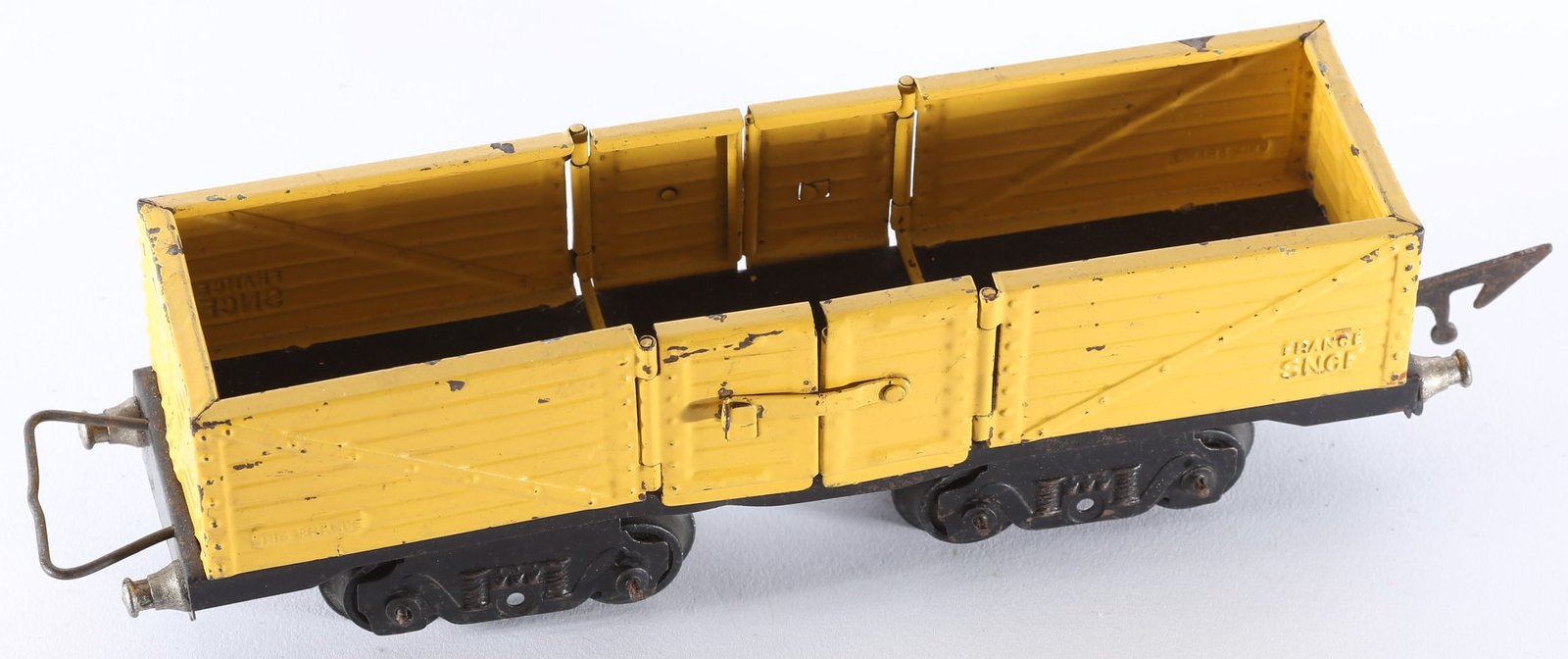 kallistoys auctions auktionen-antique vintage toys-antik historisch spielzeug-jep-france-tinplate-blech-train-eisenbahn-gauge-spur 0-high board car-hochbordwagen-sncf-4691-2b