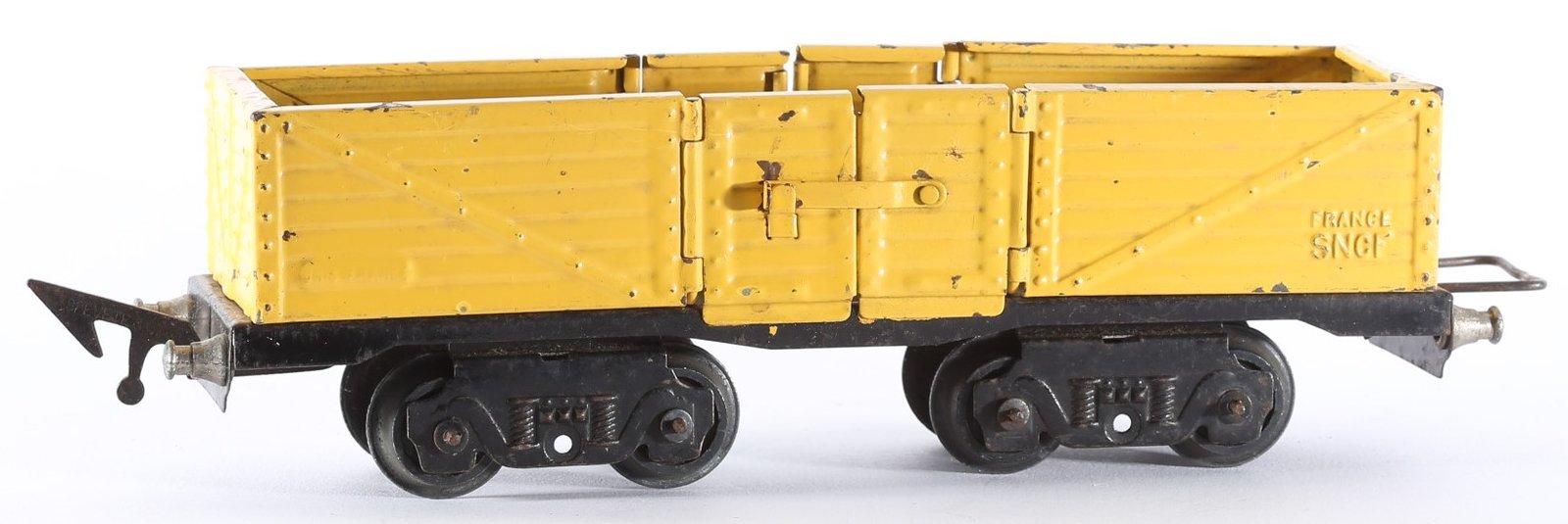 kallistoys auctions auktionen-antique vintage toys-antik historisch spielzeug-jep-france-tinplate-blech-train-eisenbahn-gauge-spur 0-high board car-hochbordwagen-sncf-4691-2e