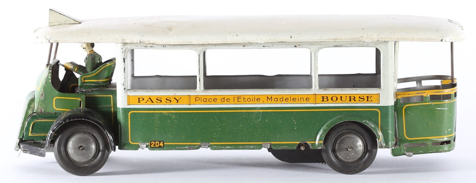 kallistoys auctions auktionen-antique vintage toys-antik historisch spielzeug-jouets anciens-charles rossignol-france-tinplate-blech-tôle-autobus-paris-passy bourse-clockwork-uhrwerk-204-1c