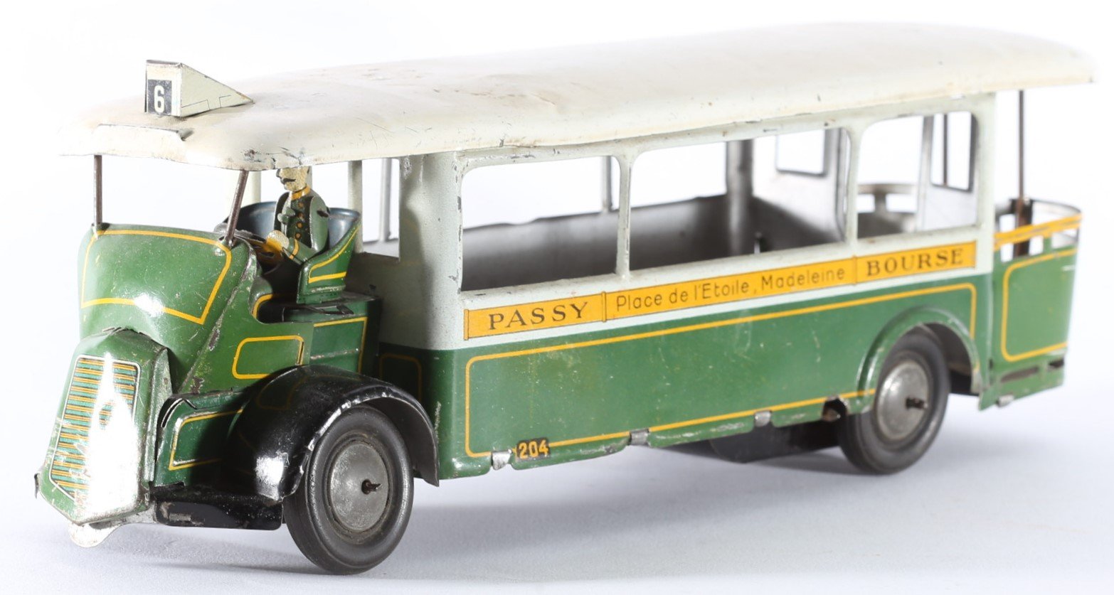 kallistoys auctions auktionen-antique vintage toys-antik historisch spielzeug-jouets anciens-charles rossignol-france-tinplate-blech-tôle-autobus-paris-passy bourse-clockwork-uhrwerk-204-1d