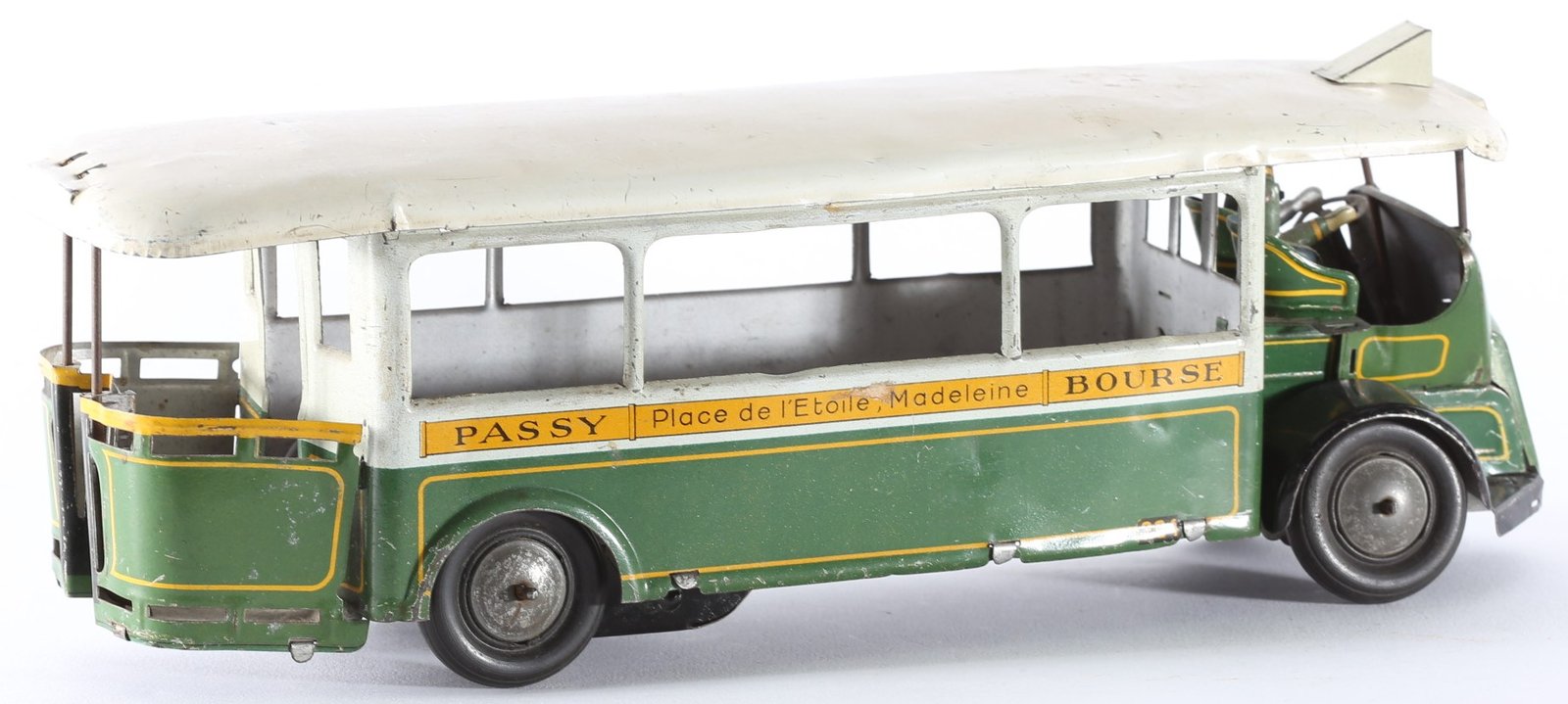 kallistoys auctions auktionen-antique vintage toys-antik historisch spielzeug-jouets anciens-charles rossignol-france-tinplate-blech-tôle-autobus-paris-passy bourse-clockwork-uhrwerk-204-1f