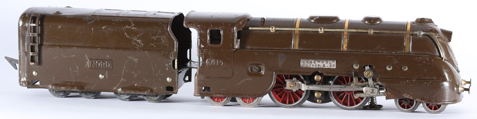kallistoys auctions auktionen-antique vintage toys-antik historisch spielzeug-jouets anciens-jep-france-tinplate-blech-train-eisenbahn-gauge-spur 0-steam loco-dampflok-nord-6065 lt-2d