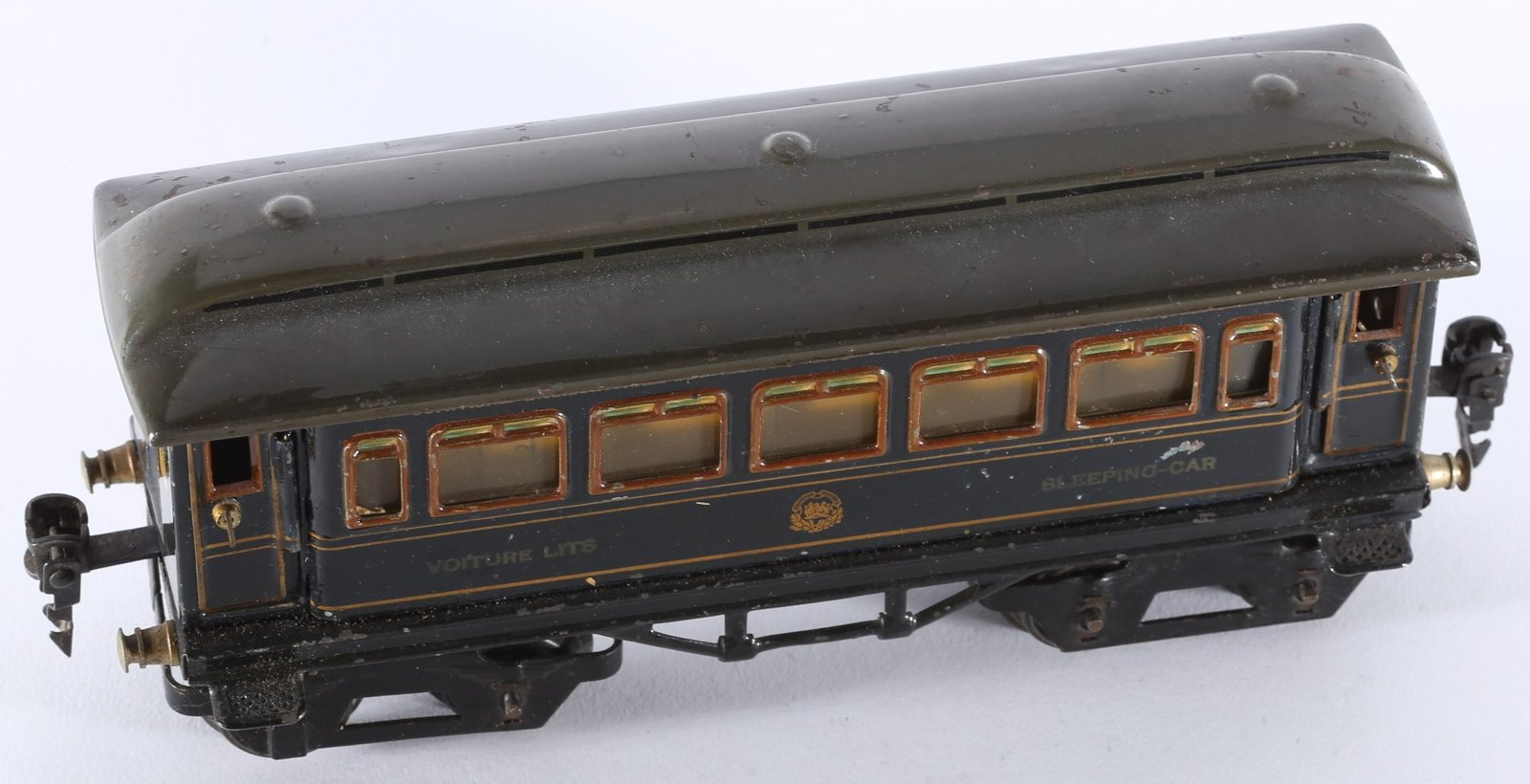 Märklin tinplate train 0 gauge four-axle sleeping car CIWL #1747 