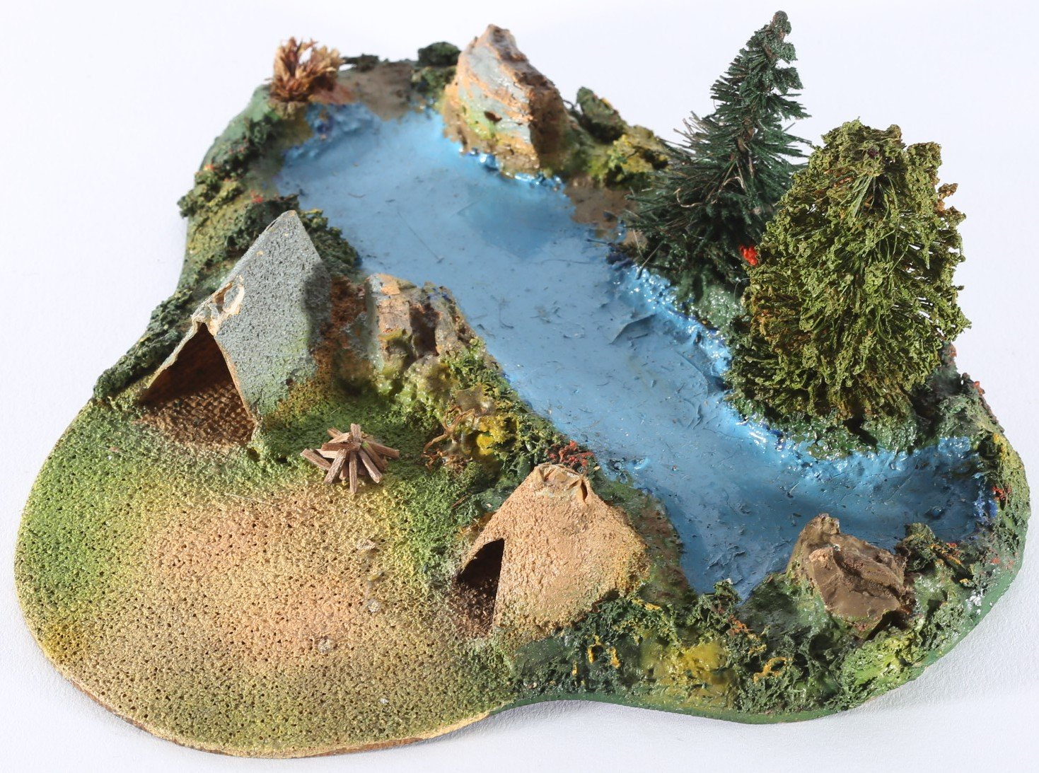 kallistoys auctions auktionen-antique vintage toys-antik historisch spielzeug-noch-germany-wood accessory-holz zubehör-campingsite lake-zeltplatz see-717-1e