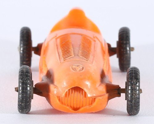 kallistoys auctions auktionen-antique vintage toys-antik historisch spielzeug-rivarossi-italy-bakelite-car-auto-scale 1 to 45-mercedes monoposto-orange-arancia-am 1-2d