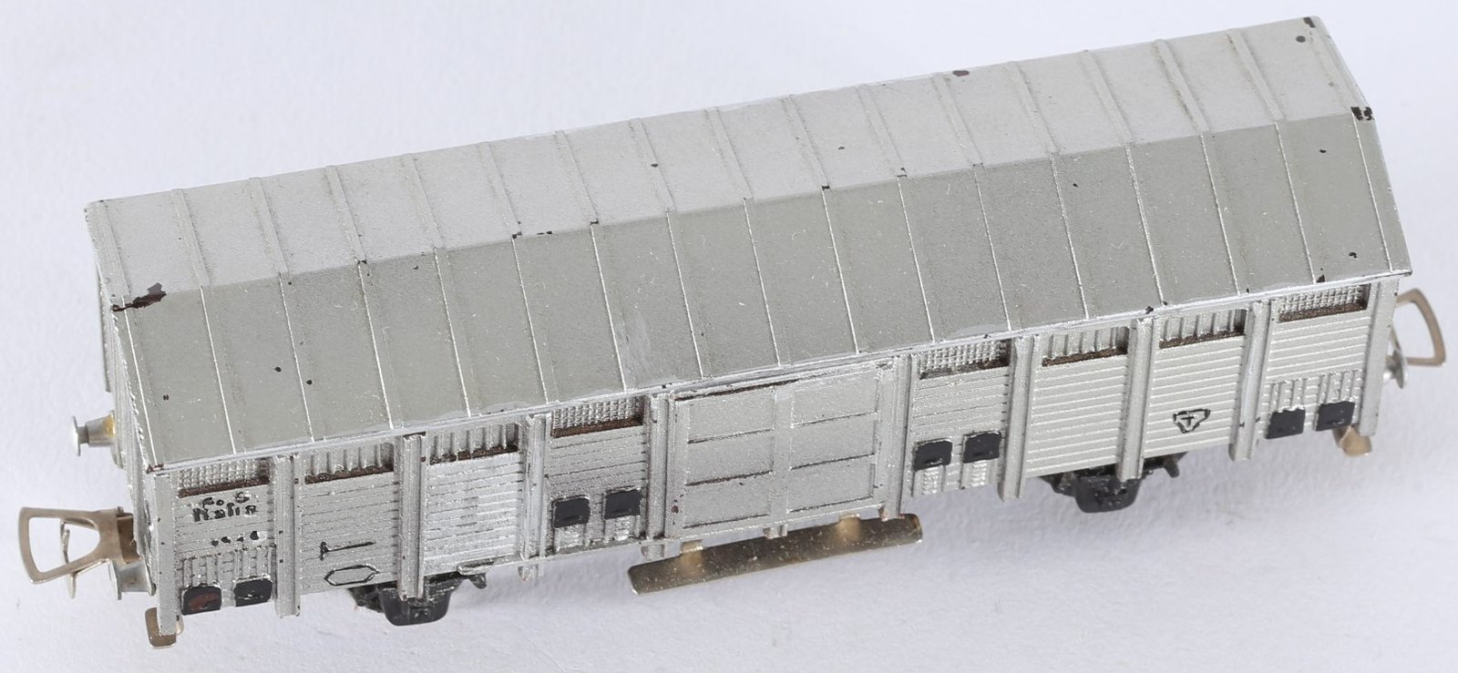 kallistoys auctions auktionen-antique vintage toys-antik historisch spielzeug-rivarossi-italy-bakelite-train-eisenbahn-refrigerator car-kühlwagen-carro refrigerante-argento-c r-2b