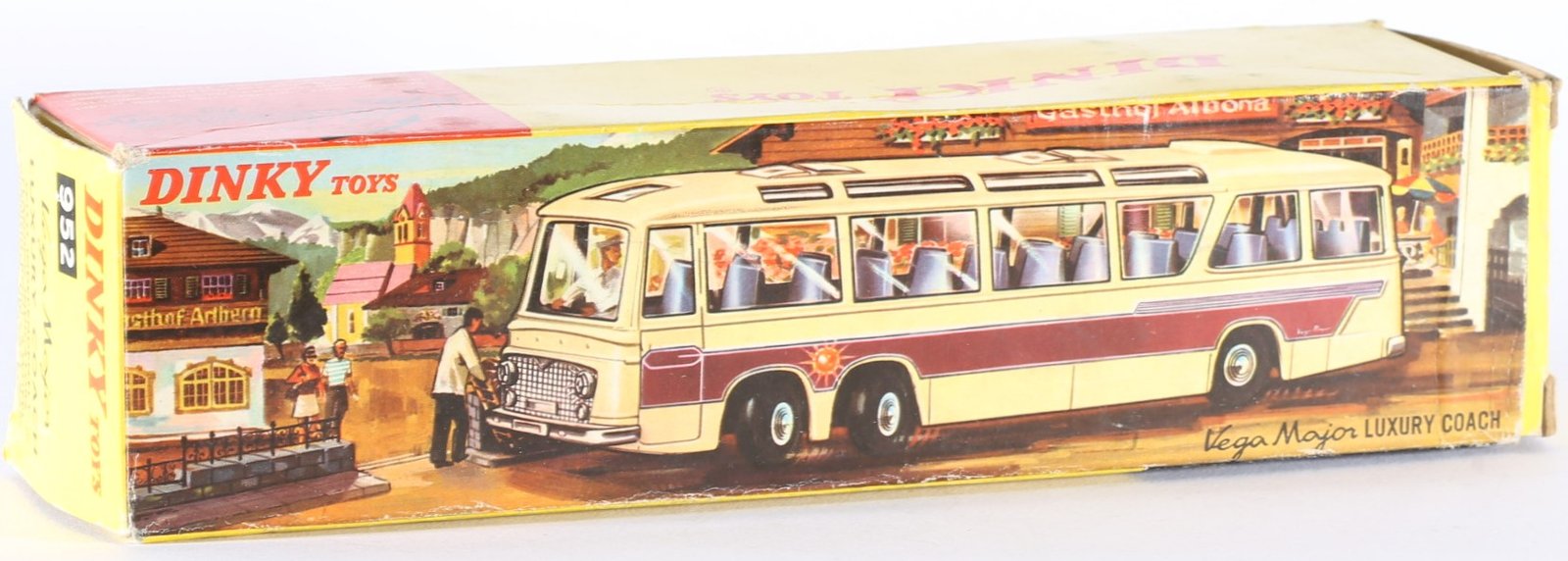 kallistoys auctions auktionen-antique vintage toys-antik historisch spielzeug-dinky toys-meccano-england-united kingdom-diecast-bus-vega major luxury coach-pale grey-952-1i