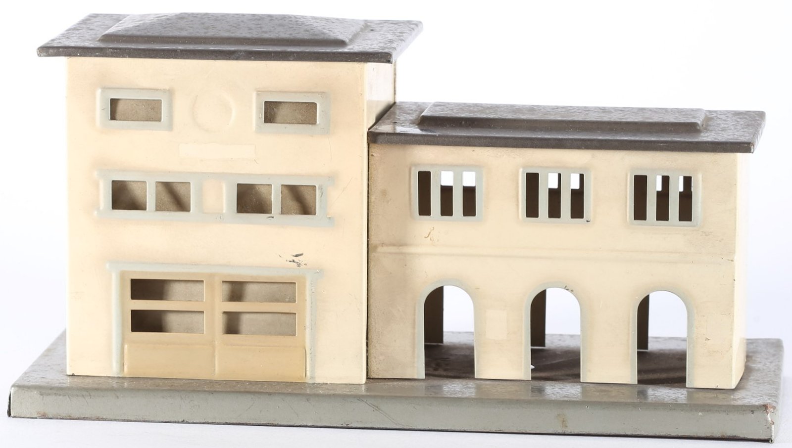 kallistoys auctions auktionen-antique vintage toys-antik historisch spielzeug-f.e.m.-italy-tinplate-blech-accessory-zubehör-railway station-bahnhof-piccola stazione di transito-57-1e