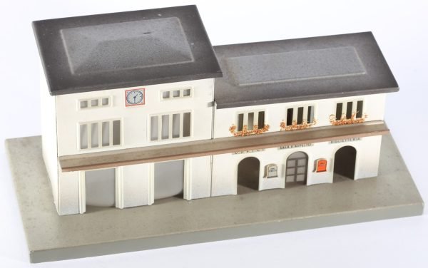 kallistoys auctions auktionen-antique vintage toys-antik historisch spielzeug-f.e.m.-italy-tinplate-blech-accessory-zubehör-railway station-bahnhof-piccola stazione di transito-57-2b