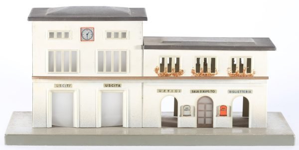 kallistoys auctions auktionen-antique vintage toys-antik historisch spielzeug-f.e.m.-italy-tinplate-blech-accessory-zubehör-railway station-bahnhof-piccola stazione di transito-57-2c