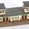kallistoys auctions auktionen-antique vintage toys-antik historisch spielzeug-f.e.m.-italy-tinplate-blech-accessory-zubehör-railway station-bahnhof-stazione moderna con posto di blocco-60b-1b