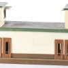 kallistoys auctions auktionen-antique vintage toys-antik historisch spielzeug-f.e.m.-italy-tinplate-blech-accessory-zubehör-railway station-bahnhof-stazione moderna con posto di blocco-60b-1f