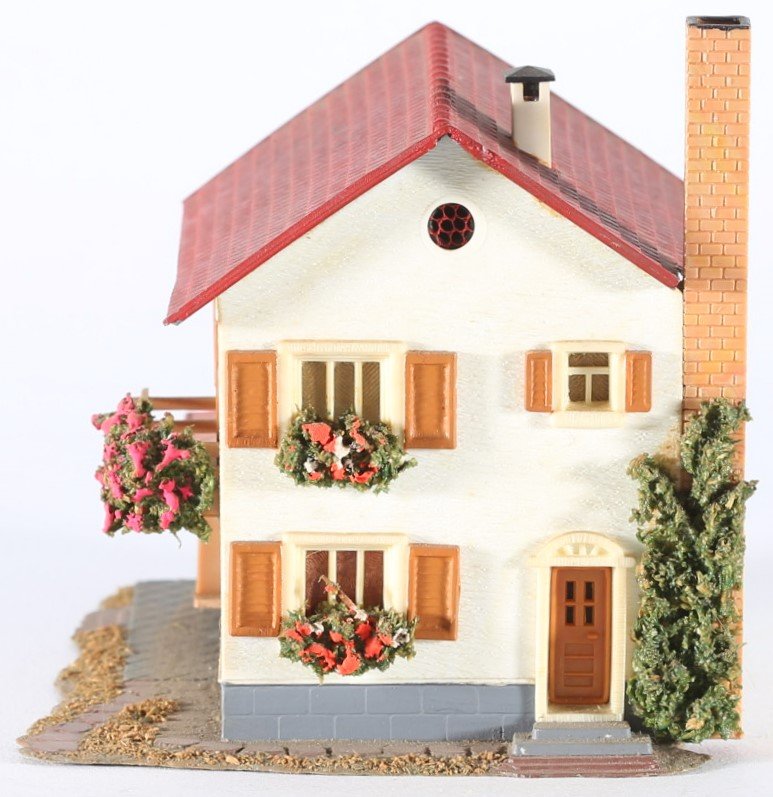 kallistoys auctions auktionen-antique vintage toys-antik historisch spielzeug-faller-germany-plastic house-plastikhaus-flower shop-blumengeschäft-220-2g